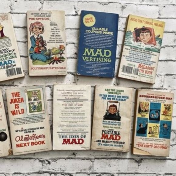 MAD Magazine Lot of 8 & Al Jaffee 1 Vintage Humor Digest Books-Total 9 Books - Picture 4 of 4